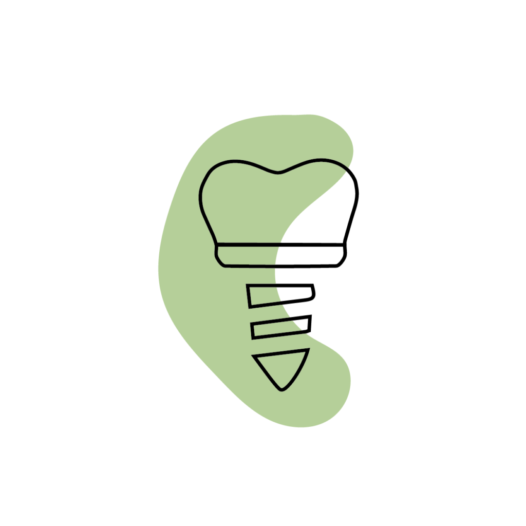 Illustration de chirurgie dentaire et implantologie en EMS et à domicile par Croc La Vie
