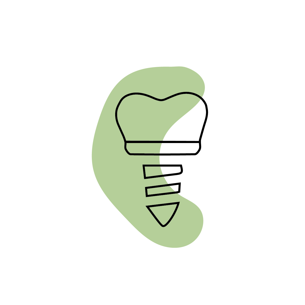 Illustration de chirurgie dentaire et implantologie en EMS et à domicile par Croc La Vie
