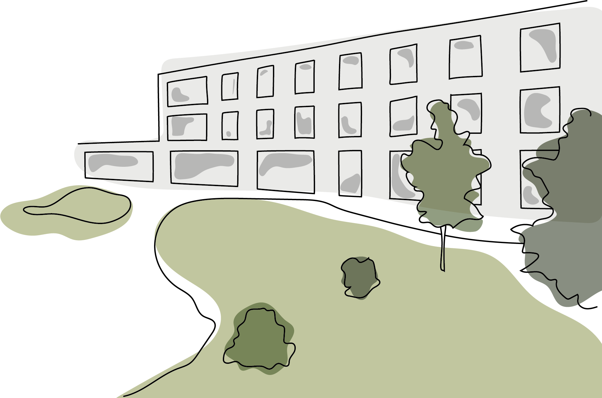 Illustration d’une intervention dentaire en EMS par Croc La Vie