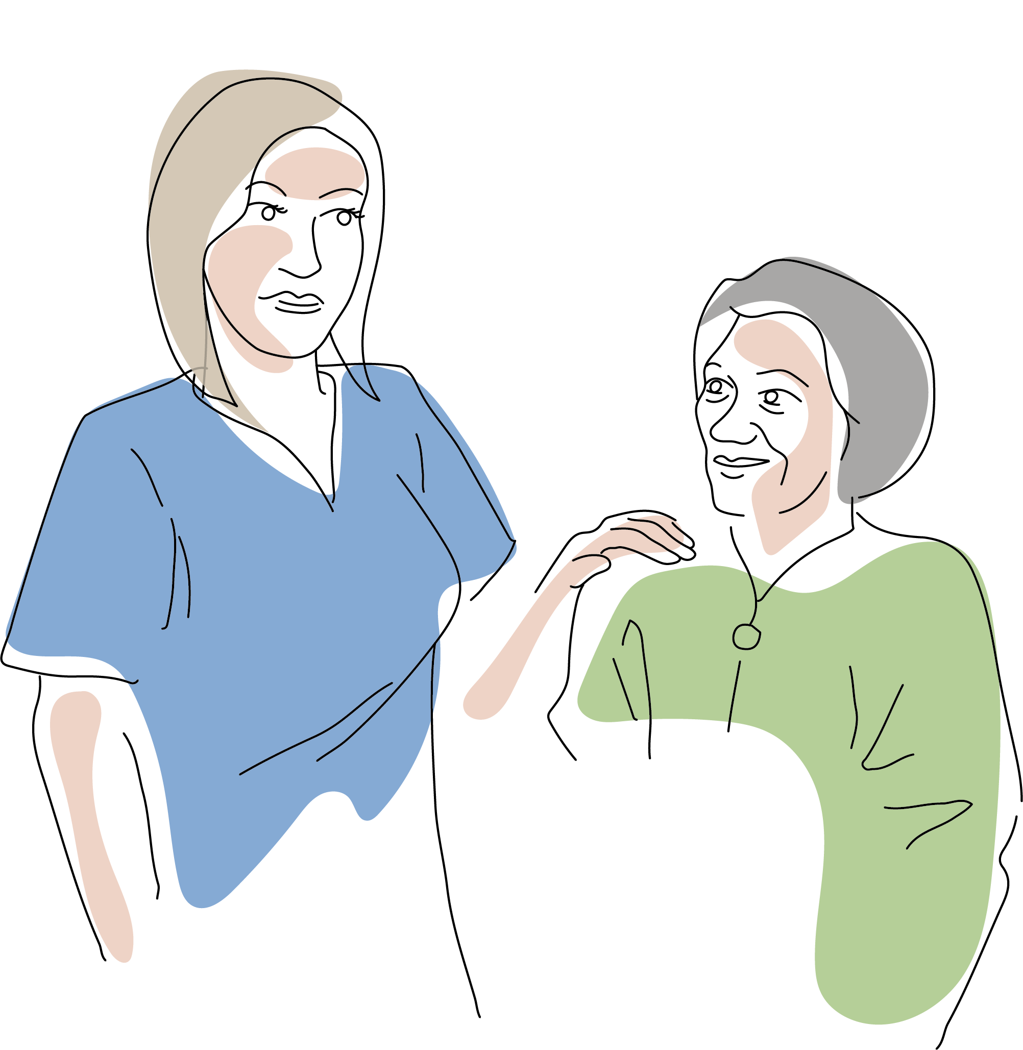 Illustration de soins dentaires mobiles en EMS et à domicile par Croc La Vie